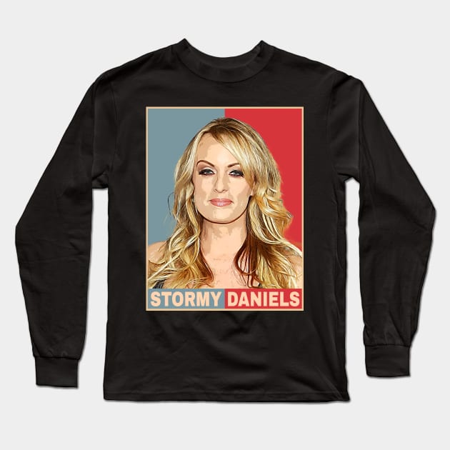 Stormy Daniels Retro Long Sleeve T-Shirt by Thermul Bidean